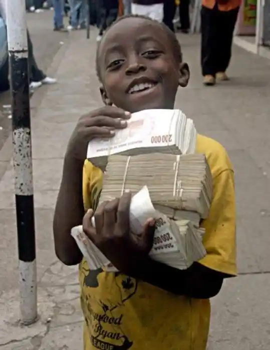 Malý kluk Milionář v Zimbabwe